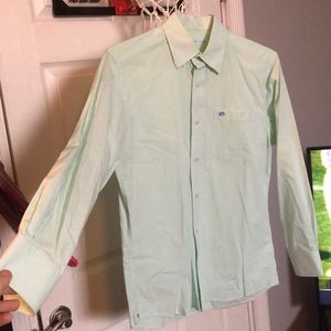 Green and white Southern Tide Button Down Shirt